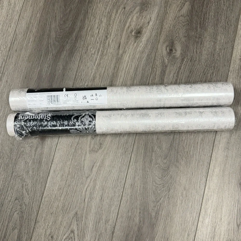 New! 2 rolls Industrial Texture Wallpaper-Gray by Holden Pattern 12840 Batch W